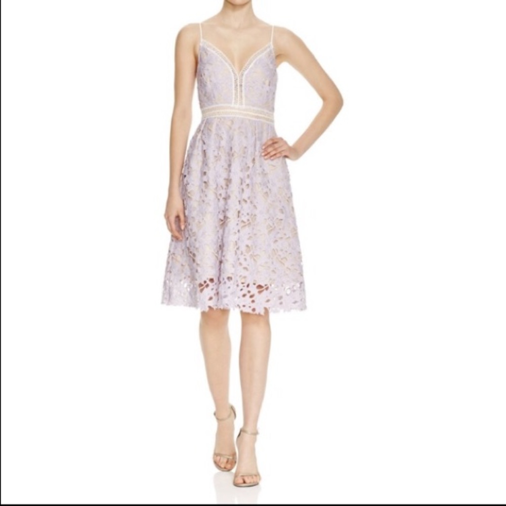 Aqua Lavender Lace Dress, Size Small